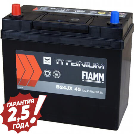 Аккумулятор Fiamm Japan - B24JX 45Ah 360A (узкая клейма)                                                                                                                                                                                        