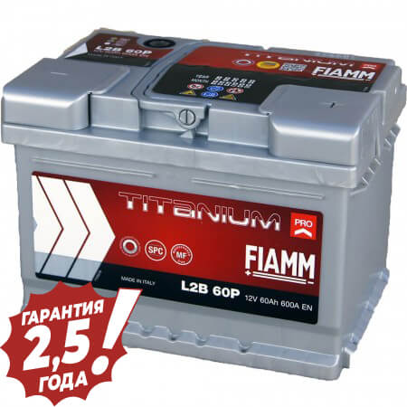 Аккумулятор Fiamm W-Titan - 60Ah 600A                                                                                                                                                                                                                                                