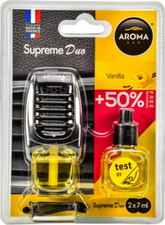 Ароматизатор на дефлектор AROMA CAR SUPREME DUO - Vanilla                                                                                                                                                                                        